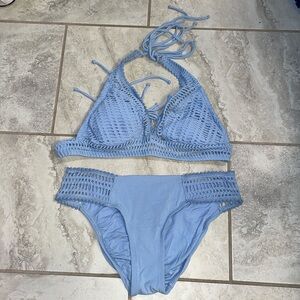 Robin Piccone Crochet Halter Bikini